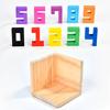 Wooden Number Building Blocks Math Logic Cube Brain Teaser Magic Puzzle Box Mind Games IQ Test for Kids Educational Gifts