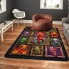 Devil Art Gallery Pattern Rug Floor Mat for Living Room or Bedroom Soft and Comfortable Carpet a Gift for Birthday and Holiday.