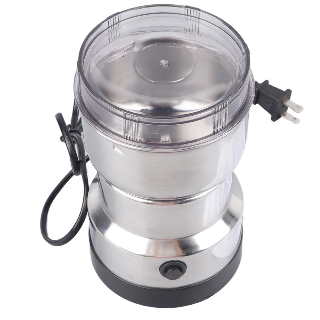 Small Electric Grinder Efficient Grinding Silver Multifunction Portable Coffee Bean Milling Grinder for Daily Use Home