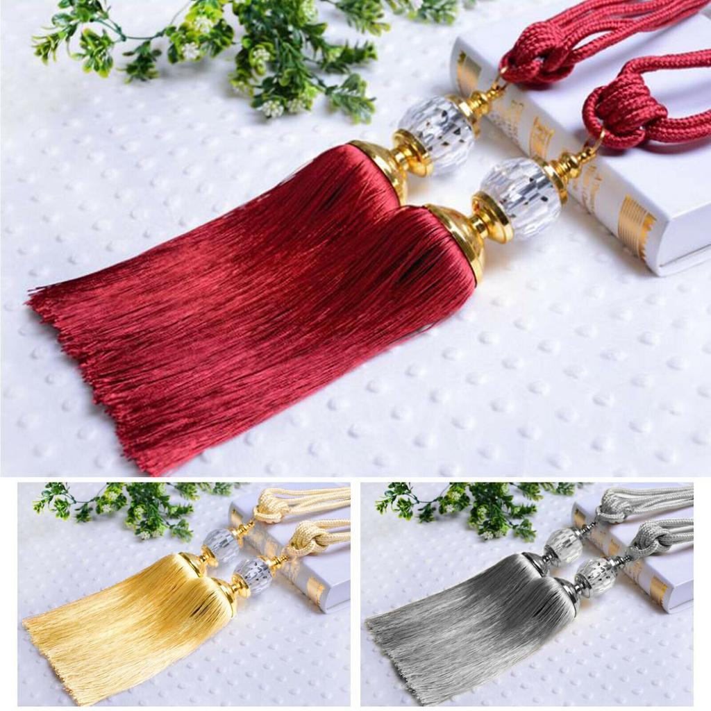 Buy Strap Luxury Decor Beaded Holdbacks Rope Curtain Tie Backs Tassel
