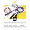 1.5M/2M/3M Large Dog Rope Round 1.2CM Nylon Pet Leash Strengthen Reflective Rope Walking Dog Traction Collar Harness Dog Lead