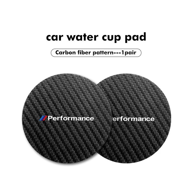 2pcs Car Coaster Water Cup Holder Anti-Slip Pads Accessories For BMW Performance M Alpina iX iX1 iX2 iX3 iX4 iX5 iX7 F11 E30