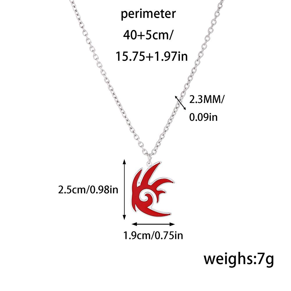 Anime Game Shadow Necklace Bracelets Pin Set for Men Women Stainless Steel Jewelry Charm Pendants Chain Accessories
