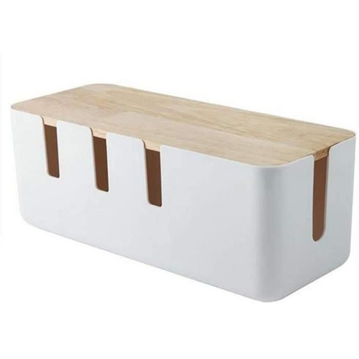 

Boîte de rangement de câbles - JORMFTTE - Bois et ABS - Couleur blanche - 30,3x12,4x11,6 cm - 1 pièce