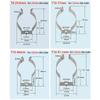 10Pcs Fixing Clips Spring Terry Clip Heavy Duty Base Tool Lamp Tube Clip Clamp Holders T8/T10 Pipes Clamp for 25mm/32mm Dia Tube