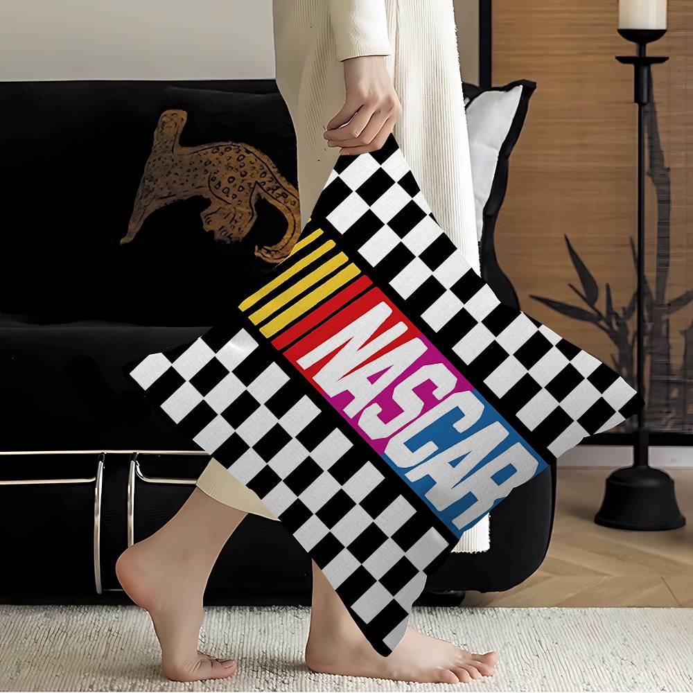 N-NASCARS Racing Car Cushion Cover Inches Farmhouse Decor Home Throw Pillow Covers For Couch Decorations