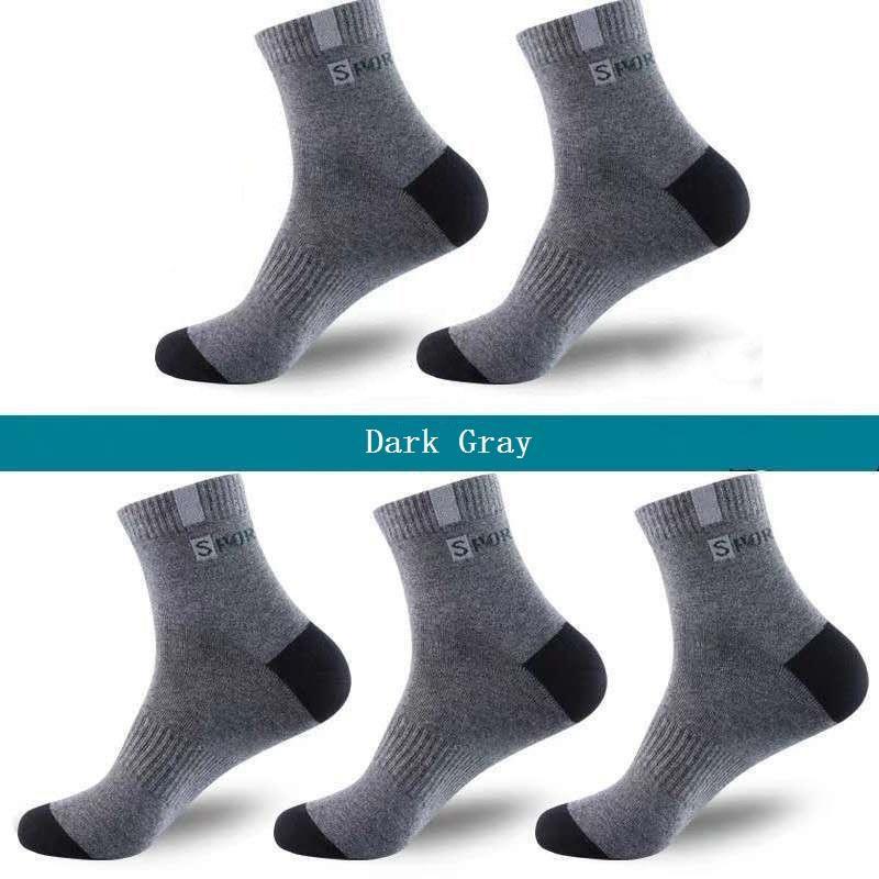 5 Paar Herrensocken Sport Business Langlebige Nähte Feste Socken Mann Dehnbar Hervorragende Qualität Atmungsaktive Gemütliche Socken
