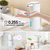 Fully Automatic Liquid Soap dispenser12.8oz/380ML Electric Wall-Mounted Touchless Soap Dispenser Suitable for Kitchen and Bathroom USB Rechargeable