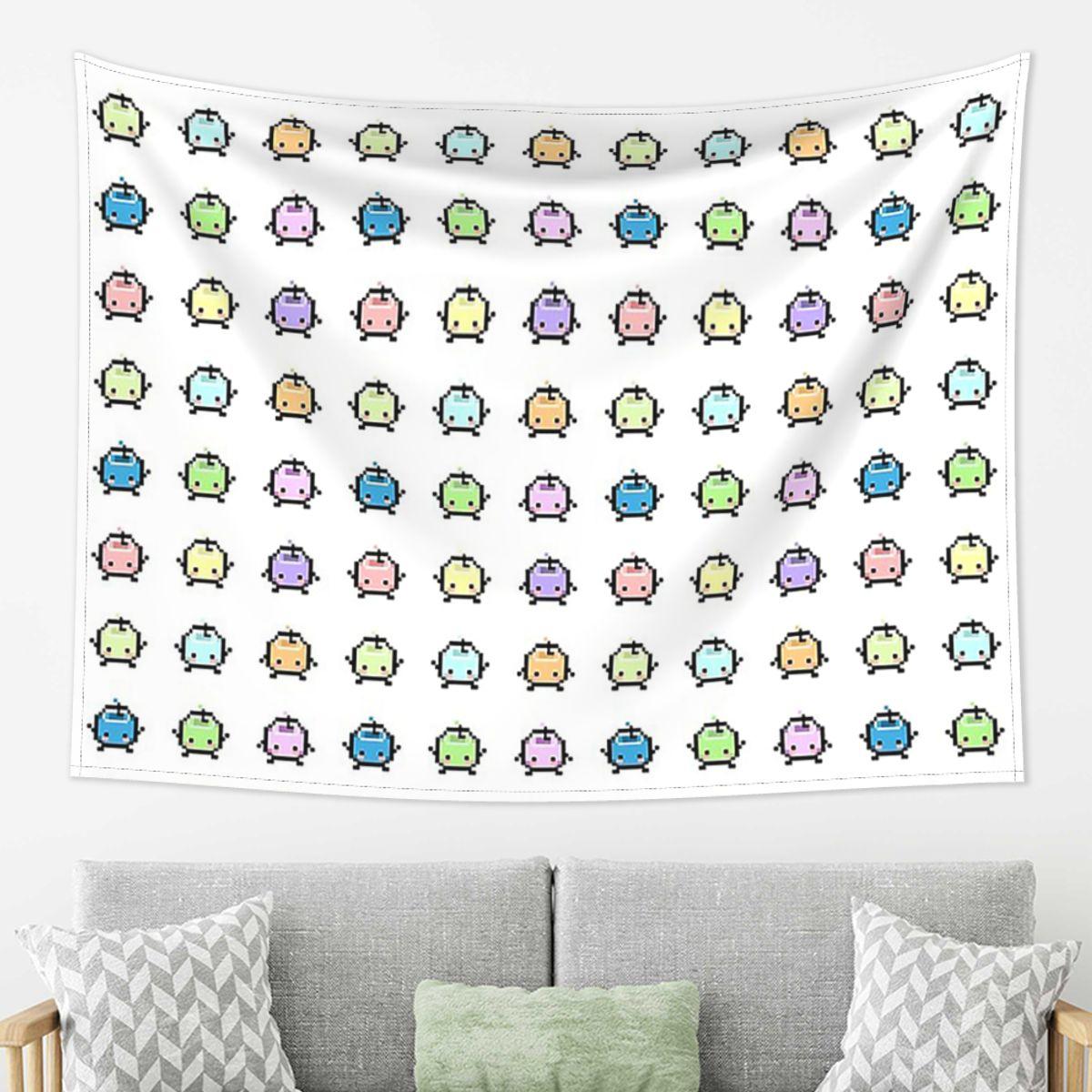 

Stardew Valley Pastel Junimos Tapestry Decor Art Aesthetic Tapestries for Living Room Bedroom Home Wall Cloth Wall Hanging 74x94cm(29x37in)