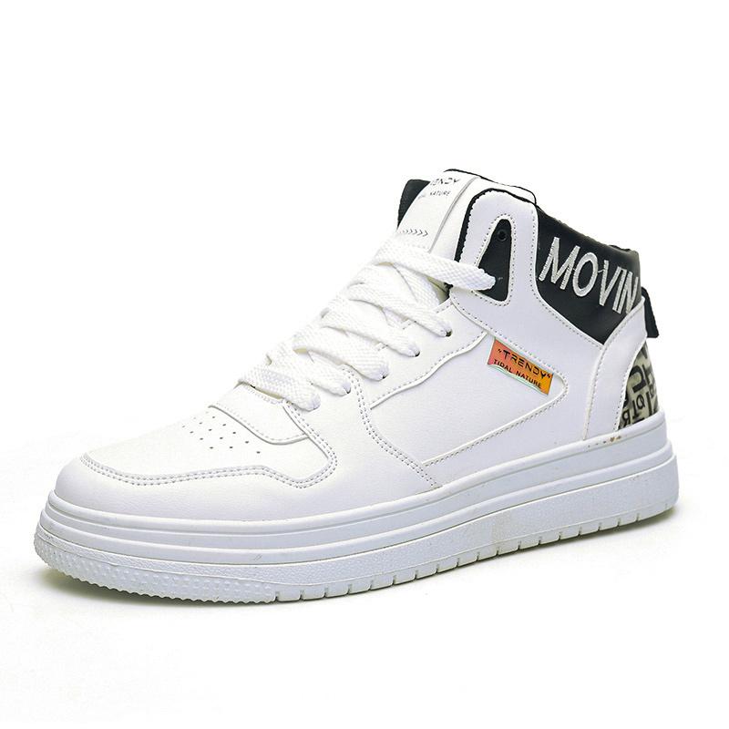 

Новые высокие ботинки tide нескользящие мужские кроссовки на каждый день со шнуровкой и буквами на толстой подошве универсальные молодежные спортивные туфли 41