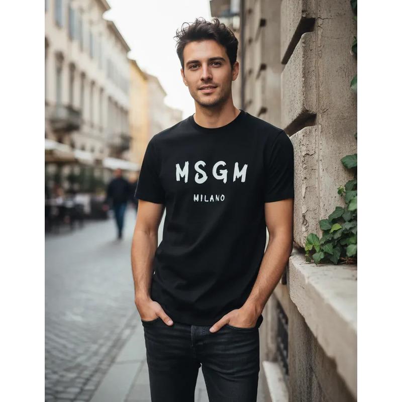 Playera Msgm Milano Negro Rojo Blanco S