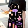 Funny Blow Dryer Pattern Hairdresser Apron Waterproof Oilproof Cooking Baking Apron Coffee Overalls Woman Men