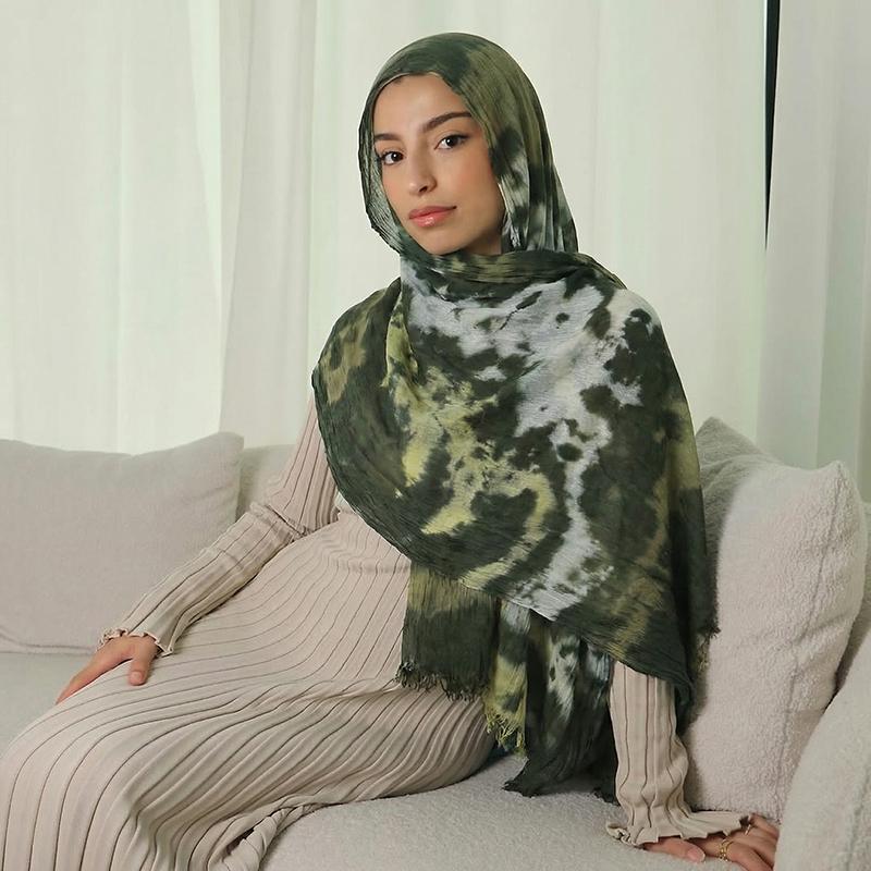 Watercolour Floral Printed Modal Breathable Lightweight Soft Modal Muslim Hijab Women Shawl Hijab Headband Scarves Ramadan