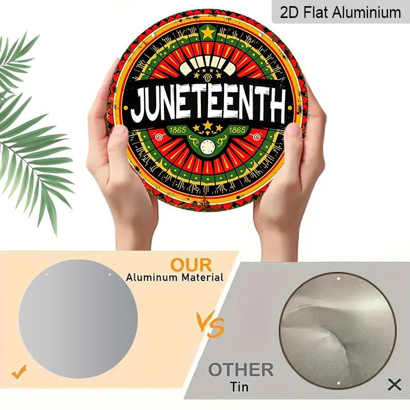 2D Flat Aluminum Wall Hangings with A Juneteenth Theme Are Available in Various Sizes. Featuring African-inspired Patterns and Star Motifs, They Are