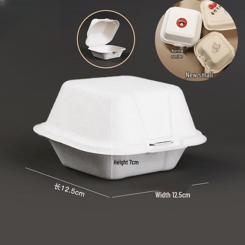4-inch Square Disposable Wheat Straw Pulp Food Containers (100-pack)