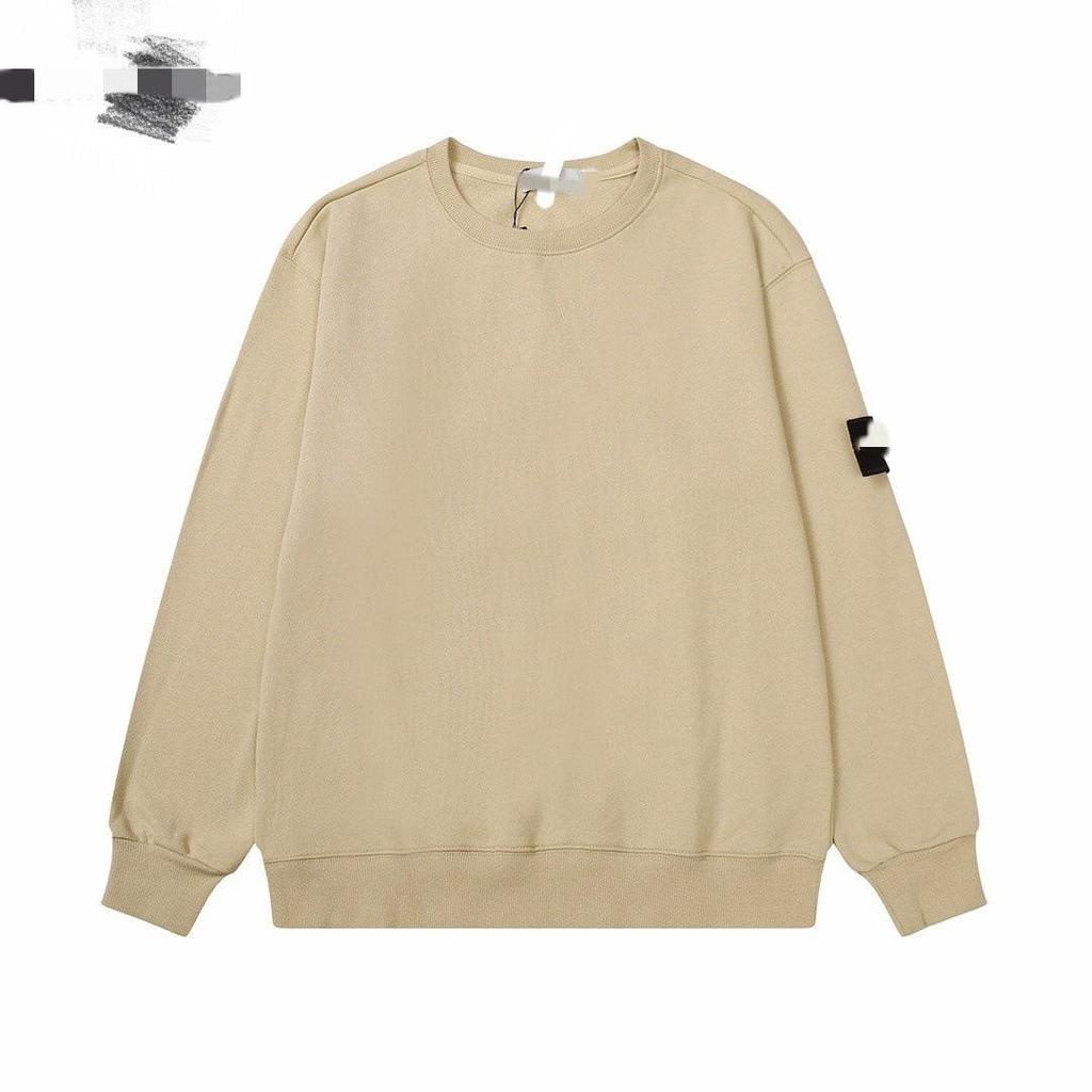 Unisex Solid Color Compass Patch Hoodie: Trendy European/American Style for Spring/Autumn, Loose Fit Long Sleeve