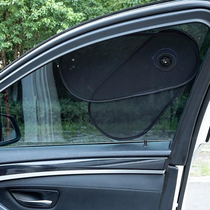 Drehbarer Auto-Seitenscheiben-Sonnenschutz Saugbecher-Typ Faltbarer Auto-Sonnenschutzvorhang UV-Schutz Universal Schwarz Sonnenblende