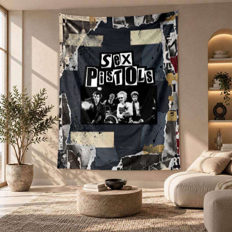 Decorative Tapestry,Sex Pistols Printed Wall Art, Lightweight Wall Hanging For Bedroom Background