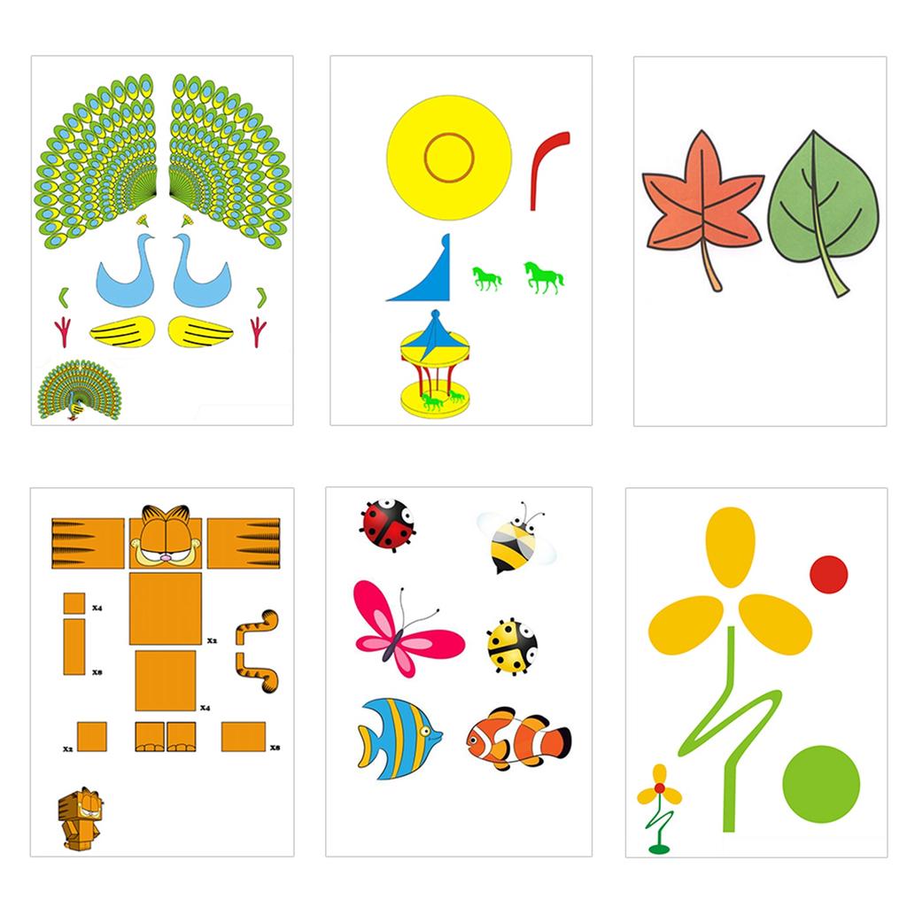 20pcs 3D Pen Printing Paper Painting Graffiti Template 40 Cartoon Patterns for Kids DIY