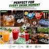 3D Soccer Ball Silicone Ice Cube Maker Tray 9-Cavity Football Ice Sphere Mold For Party Whiskey Cocktails Beverages Ice Trays