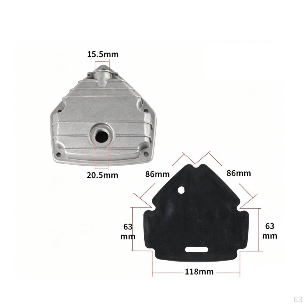Compressor Cylinder Head Silent Type Air Side Cover Metal Body for Machine Repair 1P