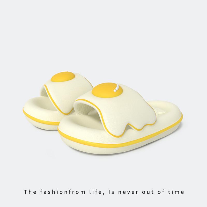 Summer Thick Sole Unisex Eva Slipper With Pancake Egg Design For Couples