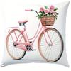 Home Decor Pink Flowers On Vintage Items Pillow Covers Pattern Cushion Cover Suitable For Sofa Bedroom Car Pillow Cover
