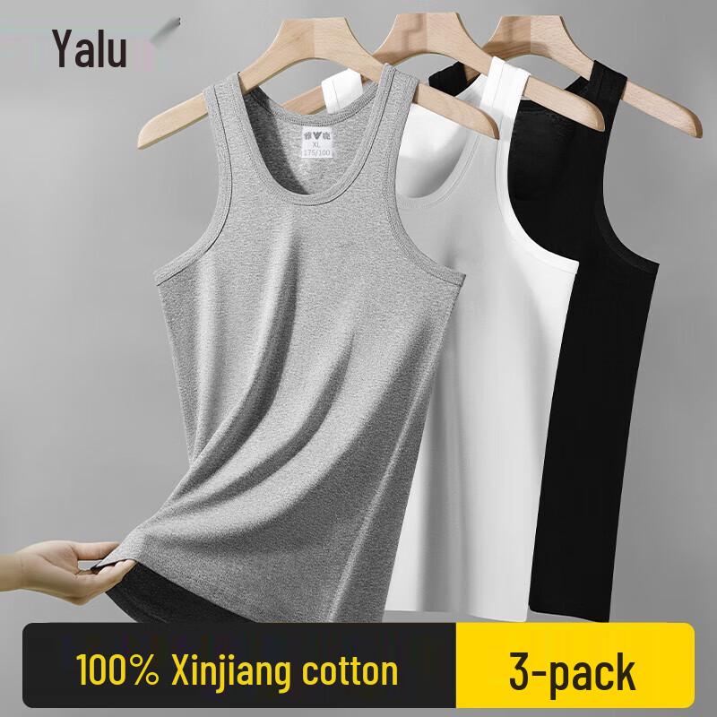 Men s 100% Cotton Breathable Tank Top (3-Pack) XXL