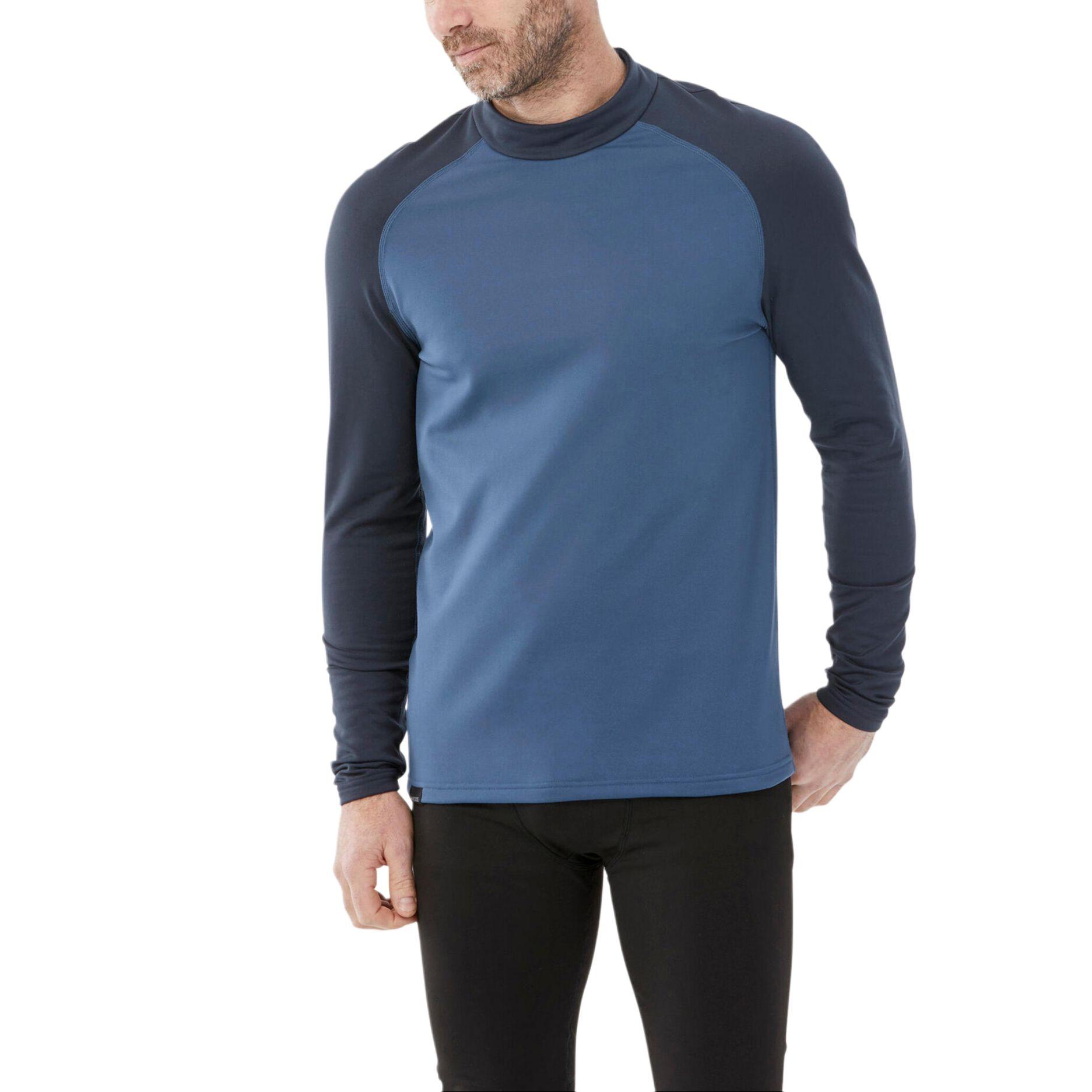 

DECATHLON BL SKI 500 Wed ze Mont Blanc Colour-blocking Long Sleeve Ski Underwear Underwear Men s Jetty Cyan/Dark Blue 2XL