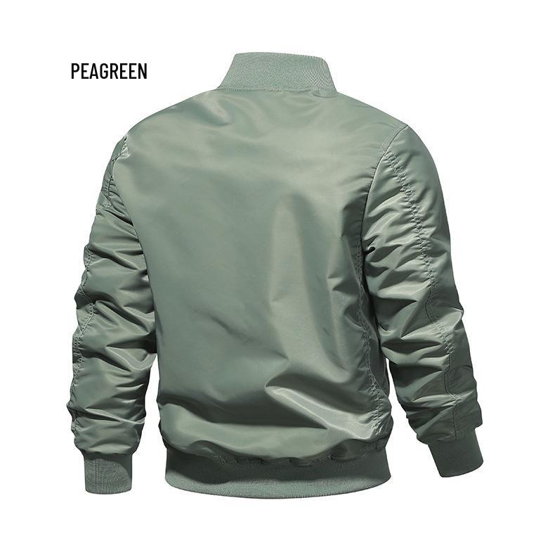 Hochwertige MA1 Fliegerjacke für Herren - Lässige Arbeitskleidung mit Stehkragen 2219