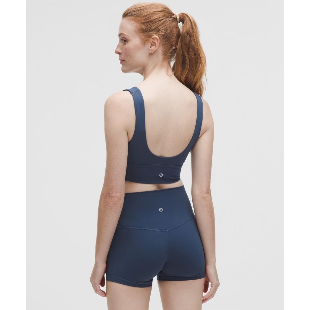 Lululemon Align  V NeCk Bra  Light Support  C D Cup Blue Twill