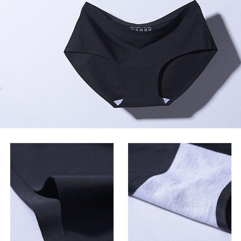 Luxurious Women Seamless Panties Ice Silk Mid Waist Briefs With Timeless Style