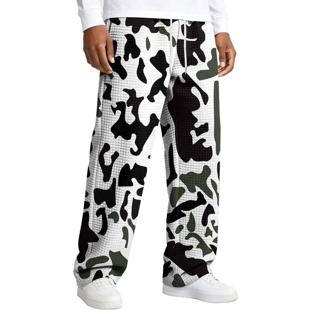 Herren Relaxed Fit Kordelzug Gerades Bein Hose