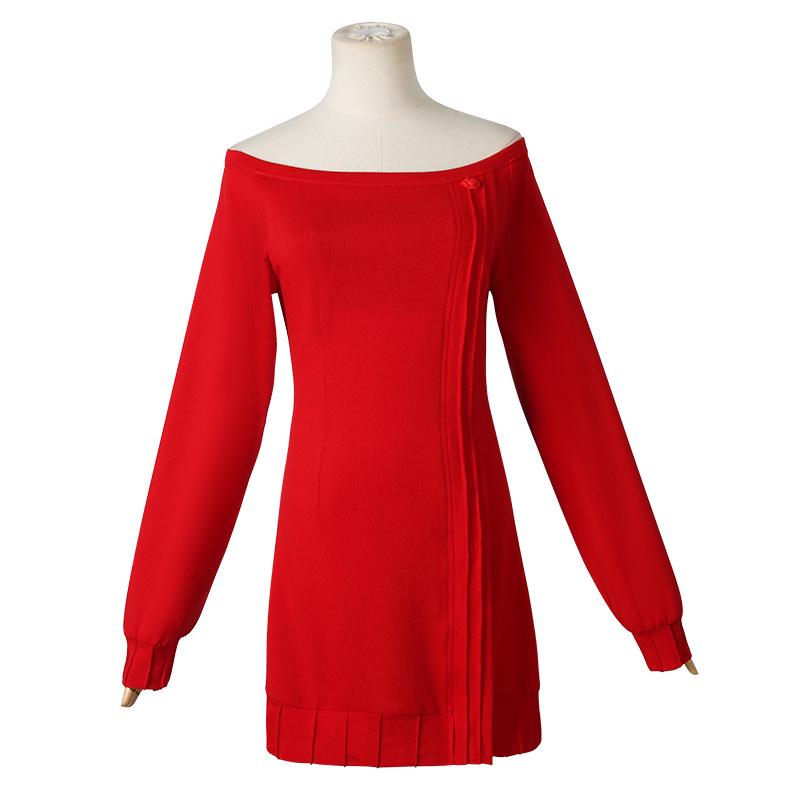 Spy Playhouse Cosplay Costume: Joel Foger Red Sweater & Aniya Skirt for Blair's Male Protagonist Foger