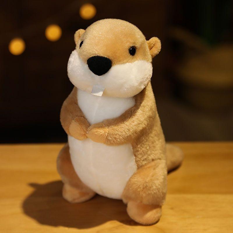 Realistic Beaver Plush Toy Large Teeth Spongy Filling Perfect Birthday Gift