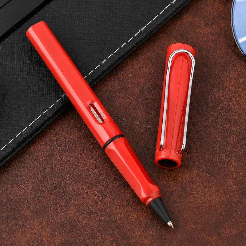 Plastic Color Zhengzi Signature Pen, Student Practice Pen, Advertising Pen, Fountain Pen, Plastic Orb Pen красный