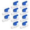10 Pcs Inline Ball Valve Mini Water Tube Shut Off Switch Quick Connect Fitting Accessory for Water Purifier 1 4inch