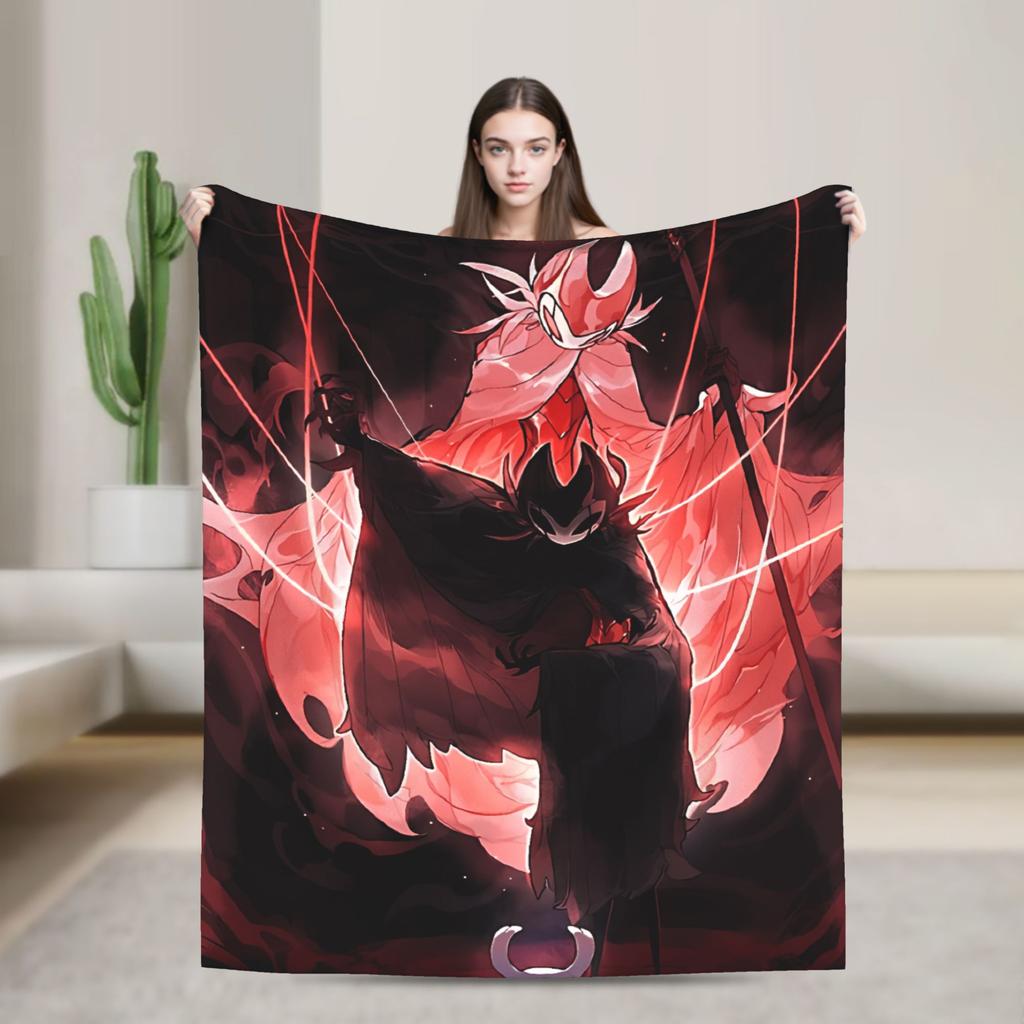 Hollow Knight Game Warm Soft Blankets Travel Plush Throw Blanket Street Trend Living Room Flannel Bedspread Sofa Bed Cover