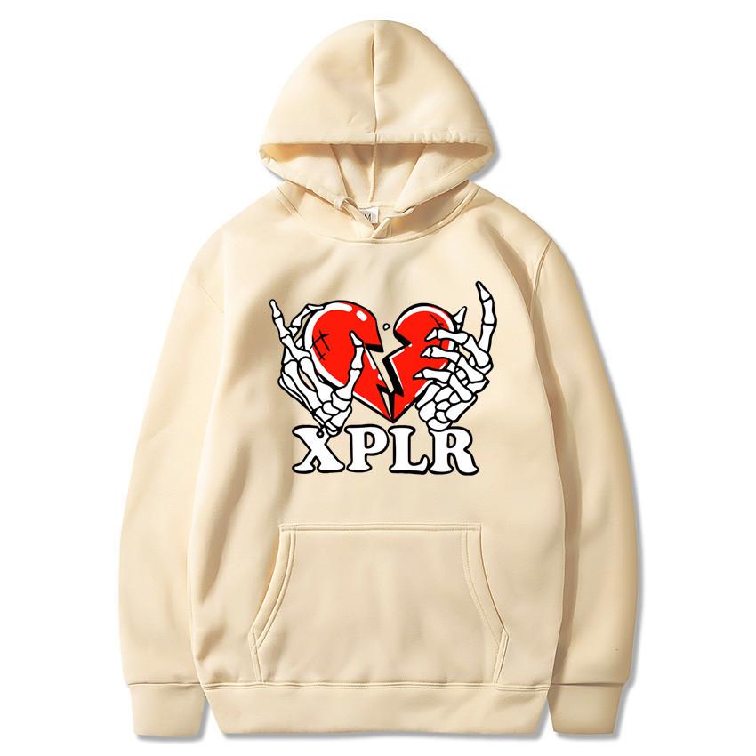 Heartbreak Print Hoodies Autumn Winter Fashion Fleece Casual Loose Sweatershirt Hooded for Men Women