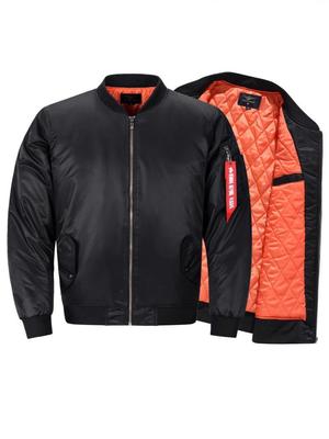 Giacca Bomber Slim Fit da Uomo - Capo d'Abbigliamento alla Moda Imbottito in Cotone per Primavera e Autunno