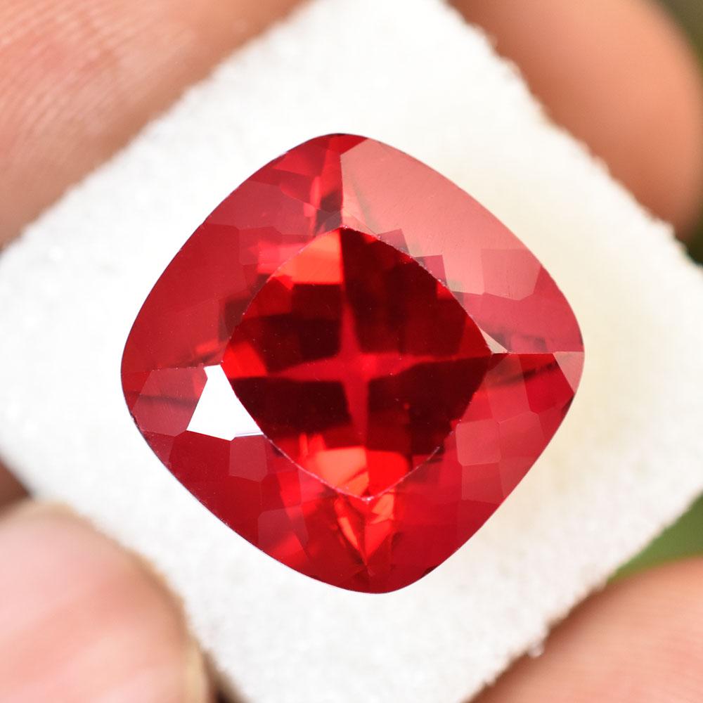 Natural Red Ruby Loose Gemstone 23 Ct Square Cushion Shape for Wedding for Jewelry Making and Crafts