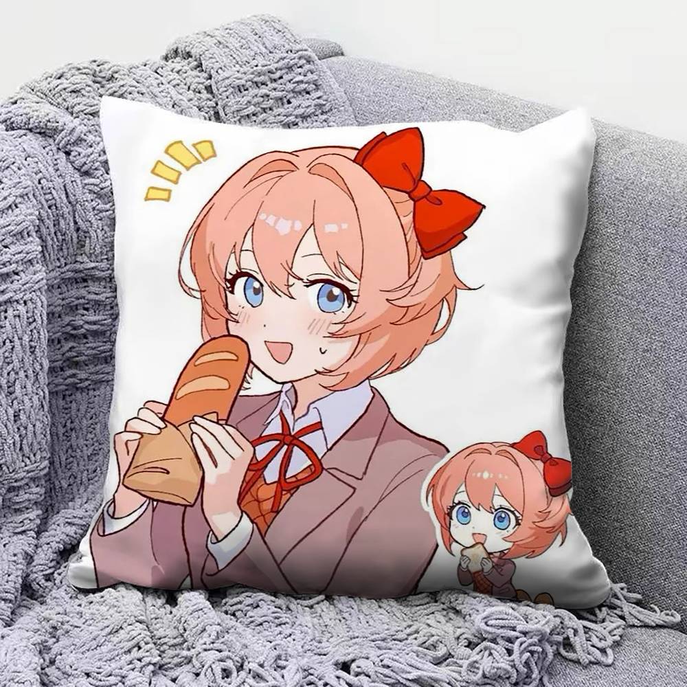 Sayori DDLC Pillow Covers Home Sofa Cushion Covers and Aecorative Custom