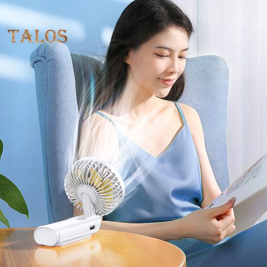 

Ручной складной вентилятор с цифровым дисплеем, регулируемая скорость, сильный воздушный поток, низкий уровень шума, складной мини-настольный вентилятор на 180 градусов, шейный вентилятор белый