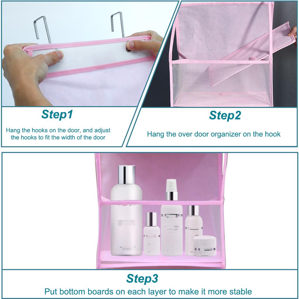 4/6Tier Over The Door Organizer Miscellaneous Clothes Toy Hanging Storage Bag With Mesh Pockets Shelves For Closet Bedroom Dorm
