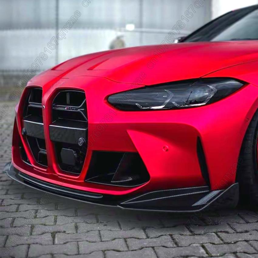 Front Bumper Lip Splitter Diffuser Spoiler Bumper Guard Protector Accessories For BMW M3 G80 M4 G82 2021-2024 Spoiler Body Kits