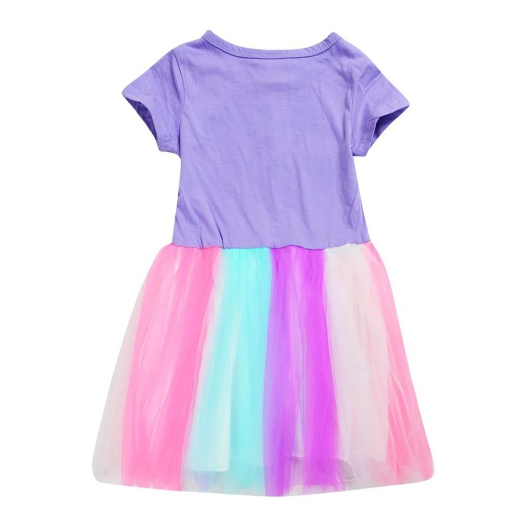 Children Princess Dress Summer Anime Cartoon Kids Girls Lace Mesh Skirt Baby Birthday Party Dresses Gifts
