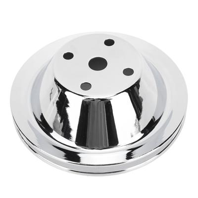Long Water Pump Upper Pulley Chrome Steel 6 1 4 Inch Diameter Replacement for Small Block Motors
