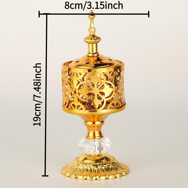 Middle Eastern Creative Lace Incense Burner Fashionable Middle Eastern Metal Craft Incense Burner Simple Home Sandalwood Incense