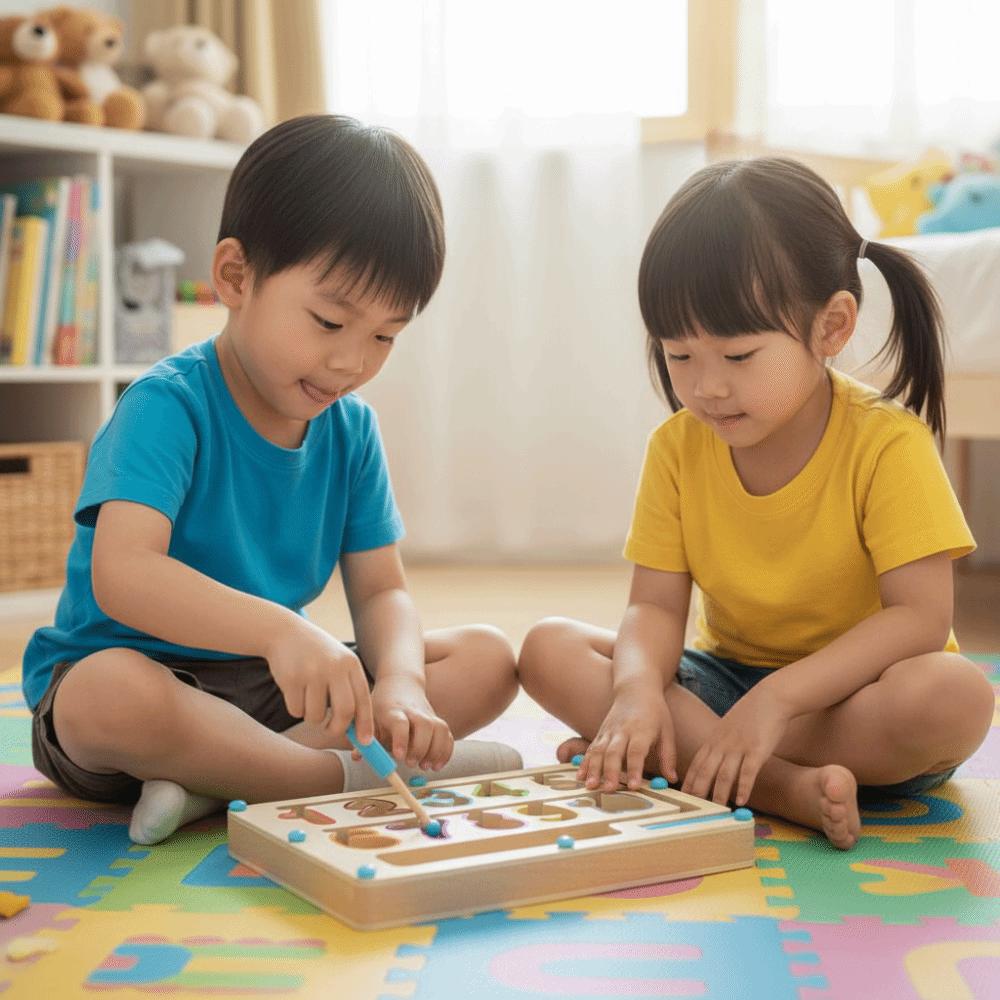 Magnetic Color Sorting Magnetic Maze Toy Montessori Style Number Maze Toys Logic Thinking