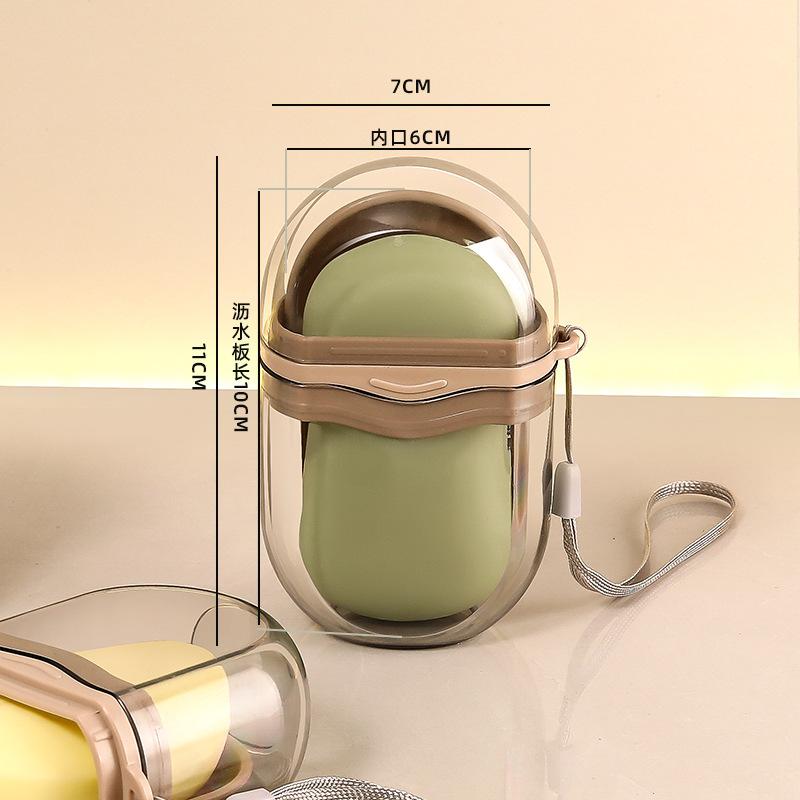 Travel Soap Box, Sealed, Portable, with Lid, Draining Soap Box, High-end Soap Storage Box for Business Trips